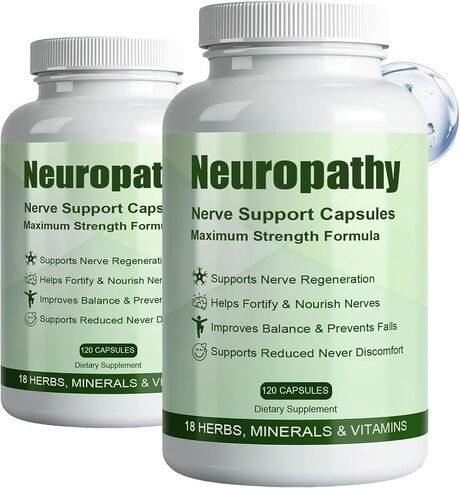 Neurovital Neuropathy Pills - Neuro-Support with Alpha Lipoic Acid 600 mg for Nerve Health, Carefully Selected Herbal Components, Vitamins, and Nutritional Elements 120 Count (1) in Kuwait