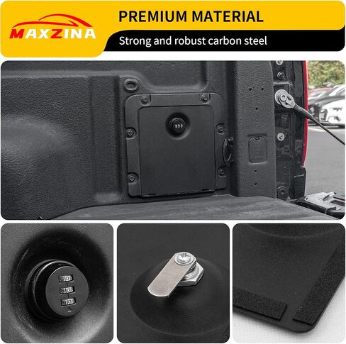 Truck Security Lock Cover Compatible with 2024 2025 Ford F150 Code Locking Security Lid Bed Storage Bin Side Cover with Code Lock for 2024 F-150 Accessories in Kuwait