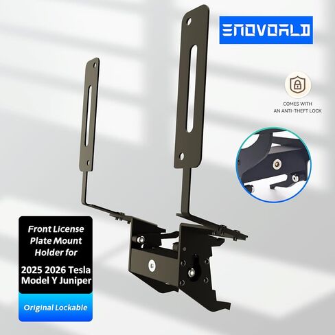 إطار لوحة الترخيص الأمامي لطراز Tesla Y/3، حامل لوحة ترخيص أمامي معدني مضاد للسرقة مناسب لـ 2021-2023 Tesla Model Y 3، بدون مواد لاصقة أو حفر. in Kuwait