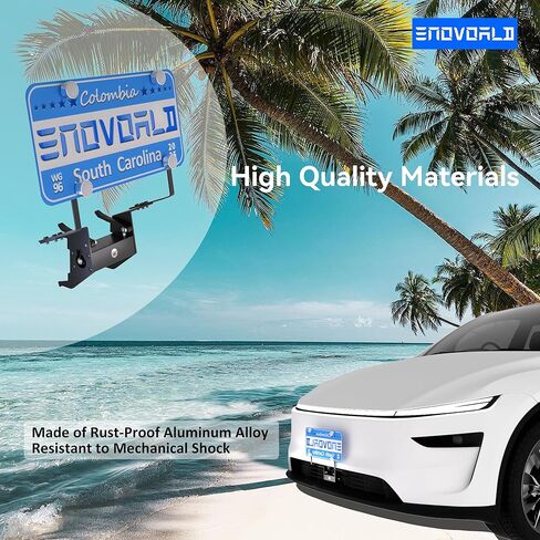 إطار لوحة الترخيص الأمامي لطراز Tesla Y/3، حامل لوحة ترخيص أمامي معدني مضاد للسرقة مناسب لـ 2021-2023 Tesla Model Y 3، بدون مواد لاصقة أو حفر. in Kuwait