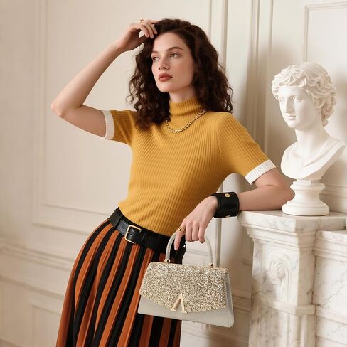 YYW Clutch Purses for Women Formal, Evening Clutch Evening Handbags Vintage Purses Handbags with Detachable Chain in Saudi Arabia