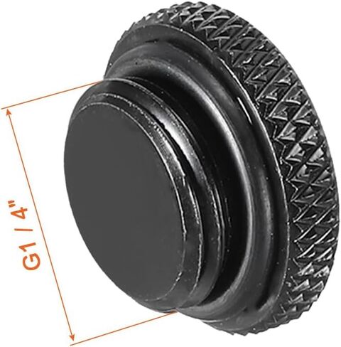 MECCANIXITY Computer Water Cooling Plug Fitting G1/4" Black for PC Water Cooling Systems with O-Ring Pack of 4 in Saudi Arabia