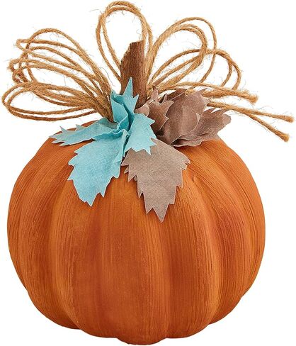 Mud Pie Pastel Pumpkin Sitter, Orange, 6 3/4" x 5" Dia in Saudi Arabia