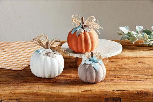 Mud Pie Pastel Pumpkin Sitter, Orange, 6 3/4" x 5" Dia in Saudi Arabia