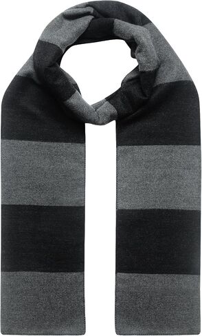 2025 Black and Gray Striped Mens Scarf Winter Soft Shawl Wrap Costume Accessories for Men Women in Saudi Arabia
