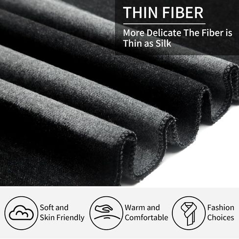 2025 Black and Gray Striped Mens Scarf Winter Soft Shawl Wrap Costume Accessories for Men Women in Saudi Arabia
