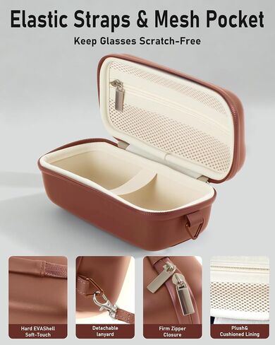 Hard Protective Case for RayBan & Oakley Meta Smart Glasses, Shockproof Portable Box for Wayfarer Skyler Headliner in Saudi Arabia