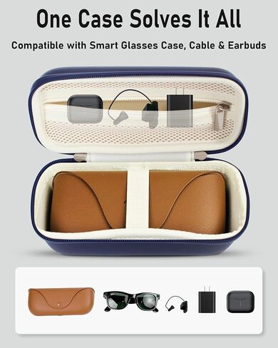 Hard Protective Case for RayBan & Oakley Meta Smart Glasses, Shockproof Portable Box for Wayfarer Skyler Headliner in Saudi Arabia