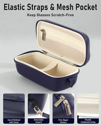 Hard Protective Case for RayBan & Oakley Meta Smart Glasses, Shockproof Portable Box for Wayfarer Skyler Headliner in Saudi Arabia