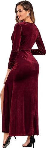 Babalet Maternity Party Dress Long Sleeve Velvet Formal Dresses for Women in Kuwait
