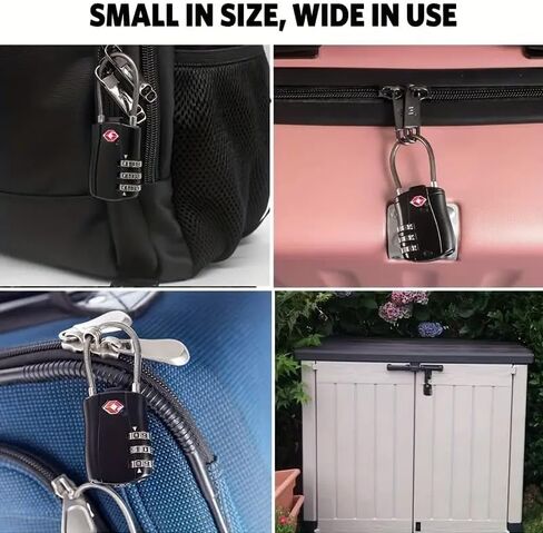 2pcs TSA-Approved Luggage Combination Locks, High Security Zinc Alloy Padlocks with 1.000 Possible Codes for Suitcases,Lockers, Bikes -Easy-to-Use & Durable with Flexible Steel Cable & Individuals in Saudi Arabia