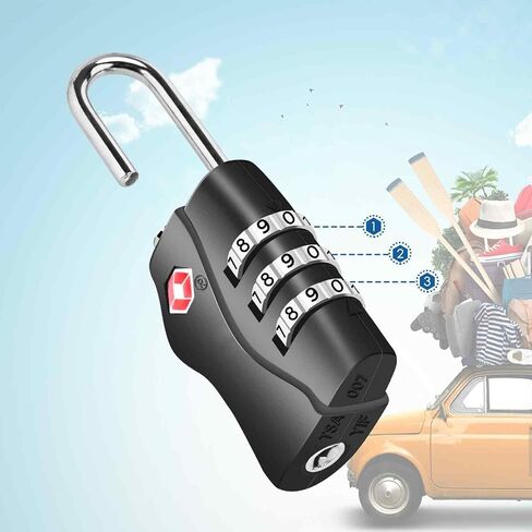 أقفال الأمتعة المعتمدة من TSA ، أقفال كابل السفر المركب ، والأقفال المكونة من 3 أرقام قابلة لإعادة الاستقرار ، و TSA بدون مفتاح مقبولة لمكافحة السرقة لخزانة الصالة الرياضية ، وحقيبة الغولف ، وحقائب الظهر الأسود in Saudi Arabia