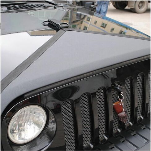 Black Front Hood Bra Cover T Style Protector Kit 1 Piece/Set for Jeep for Wrangler 2007-2017 BFHBCTSPKFJWJ2 in Saudi Arabia