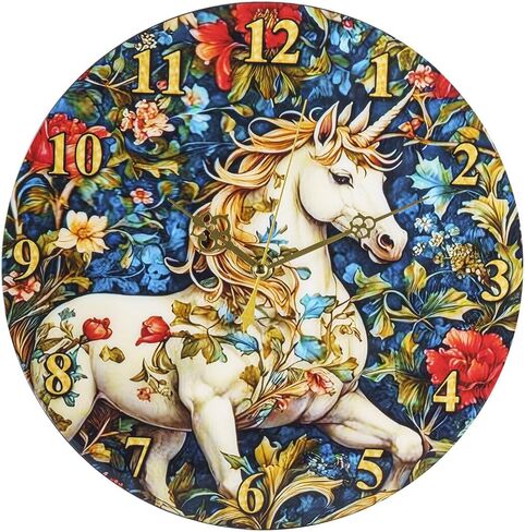 Owl. William Morris Round Wooden Wall Clock 11.4"" (29 cm), 441730 in Saudi Arabia