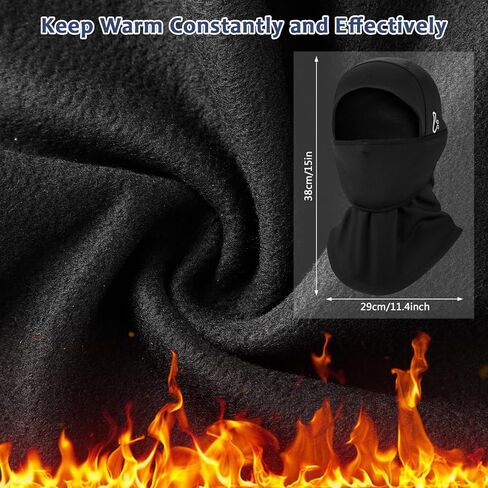 Eurzom 3 PCS Winter Balaclava للرجال ، قناع للوجه التزلج على الجليد مع قناع وشاح حراري مضاد للرياح in Saudi Arabia