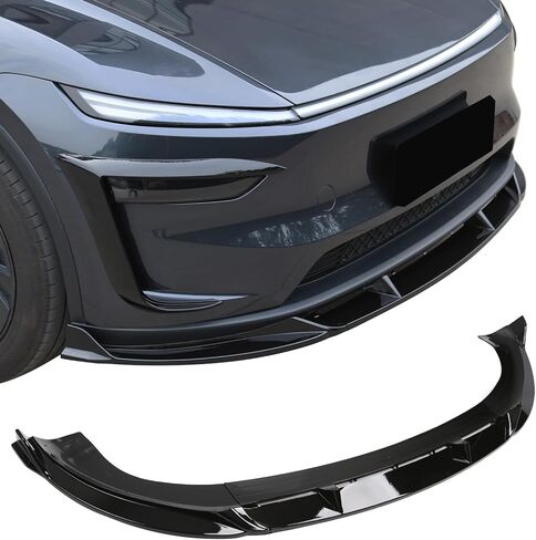 Front Bumper Lip for Tesla Model Y 2024 2023 2022 2021 2020 Glossy Carbon Fiber Pattern Front Lip Spoiler in Kuwait