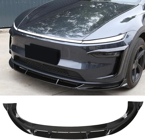 Front Bumper Lip for Tesla Model Y 2024 2023 2022 2021 2020 Glossy Carbon Fiber Pattern Front Lip Spoiler in Kuwait