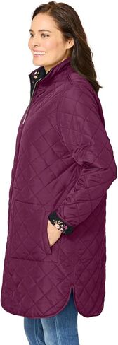 Woman Within Plus Size Reversible Quilted Barn Jacket in Saudi Arabia