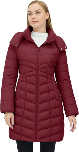 wantdo Women's Puffer Jacket Warm Padded Winter Coat Long Quilted Jacket (Available in Plus Size) in Saudi Arabia