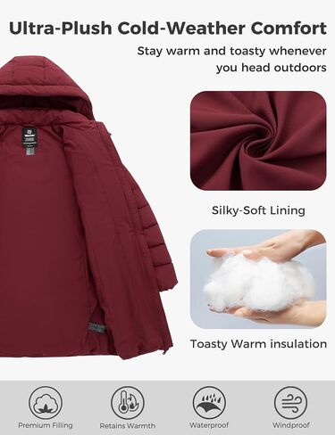 wantdo Women's Puffer Jacket Warm Padded Winter Coat Long Quilted Jacket (Available in Plus Size) in Saudi Arabia