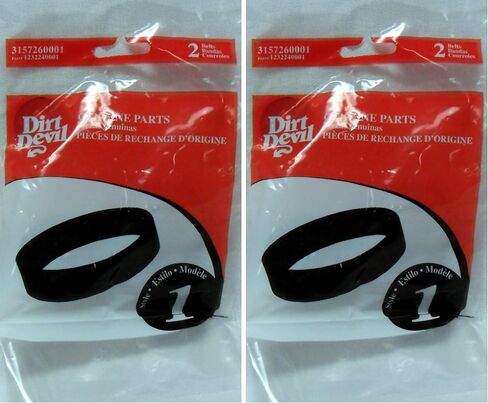Dirt Devil Style 1 Vacuum Belt (2-Pack), 3157260001, Black in Saudi Arabia