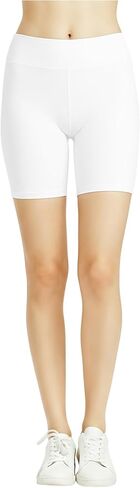 Cotton Biker Shorts Women Pack, 5" Yoga Shorts, Tummy Control Compression Athletic Leggings Shorts in Kuwait