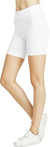 Cotton Yoga Shorts for Women 6Pack, Women’s 5" Tummy Control High Waisted Compression Legging Shorts in Kuwait