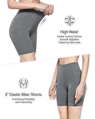 شورت اليوغا القطن للنساء 6pack ، السيطرة على البطن 5 بوصات شورت Legging Legging Legress in Kuwait