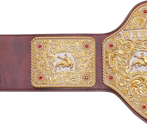 Big Gold Dual Brown Championship Title Belt Replica, World Heavyweight Wrestling Belt in Saudi Arabia