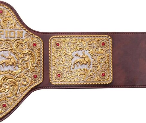 Big Gold Dual Brown Championship Title Belt Replica, World Heavyweight Wrestling Belt in Saudi Arabia