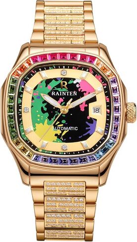 R9011 Mens Automatic Watch ، ساعات فاخرة للرجال ، الساعات المعصم للرجال الميكانيكية الفولاذ المقاوم للصدأ ، والأزياء ، والأزياء رجال ، مشاهدة كلاسيكية رجال الرجال الكلاسيكية غير الرسمية in Kuwait