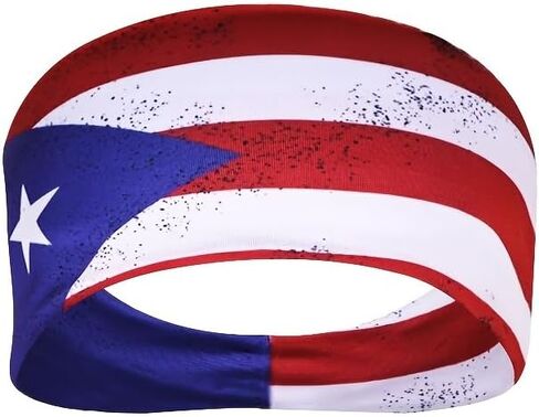 بورتوريكو تصميم العلم عصابة رأس للرجال والنساء ، Boricua التعرق للجري ، اليوغا والرياضة ، مرونة عالية ومقاومة التجاعيد in Saudi Arabia