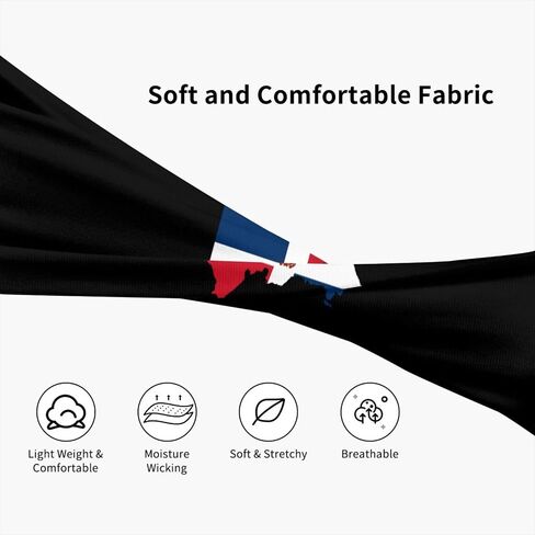 Dominican Republic Map Flag Sports Headbands for Men Sweatband Sports Running Headband Hairband for Women Men Sweat Bands for Running in Saudi Arabia