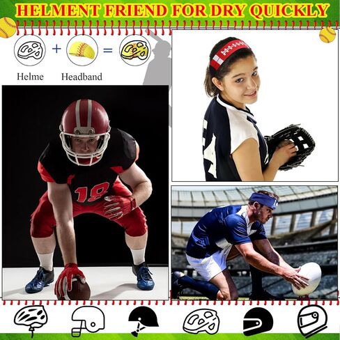 Foaincore 16 PCS Sports Headbands for Men Rugby Softball Baseball Sports Stready Beachning Moistur in Saudi Arabia