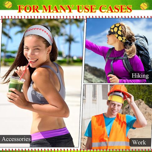 Foaincore 16 PCS Sports Headbands for Men Rugby Softball Baseball Sports Stready Beachning Moistur in Saudi Arabia