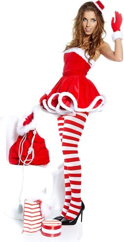 3 Pairs Christmas Striped Tights Full Length Tights Thigh High Stocking for Christmas Halloween Costume Accessory(3 Colors C, Adult Size) in Saudi Arabia