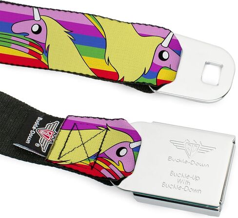 Cartoon Network Belt, Seatbelt Buckle Belt, Adventure Time Lady Raincorn Poses Stripe Rainbow, Adjustable in Saudi Arabia