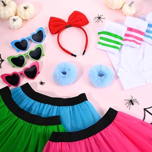 12 PCS ANEME ANIME COSTUME تشمل عصابة رأس القوس والنظارات وتنورات TUTU وجوارب الركبة وحلقات الشعر للنساء in Kuwait