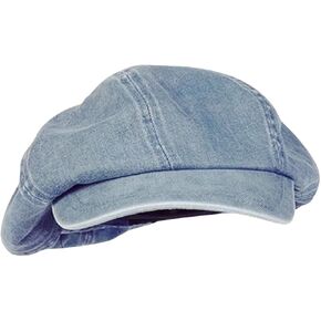 دنيم كوكب بوي للنساء ، قبعة بيريت الصيفية القطن القطن مع Visor 8 لوحات Ivy Gatsby Cabbie Capbie Cap in Kuwait