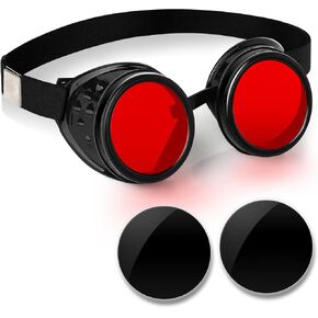 Vintage Steampunk Goggles Cosplay Mad Scientist Goggles Adult Steam Punk Googles for Men, Women, Kids & Halloween in Saudi Arabia
