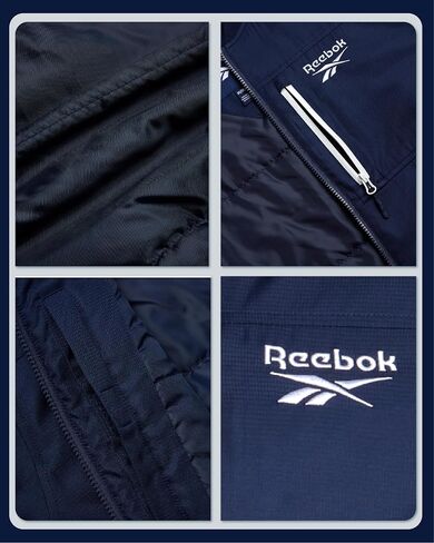 Reebok Mens Bomber Jacket - Lightweight Ripstop Wind Resistant Zip Up Insulated Windbreaker Jackets for Golf Hike Casual Wear in Saudi Arabia