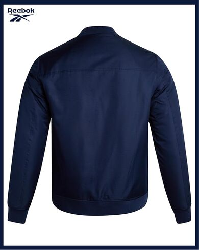 Reebok Mens Bomber Jacket - Lightweight Ripstop Wind Resistant Zip Up Insulated Windbreaker Jackets for Golf Hike Casual Wear in Saudi Arabia