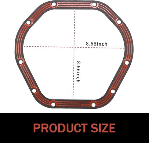 Downhill 1 PC Differential Cover Gasket, Drivetrain Sealing Lube Locker Cover, Differential Gasket Replace Part OE#DLLR-D044, Compatible with JEEP FORD GMC Axle Dana 60 50 70 (Red) in Saudi Arabia