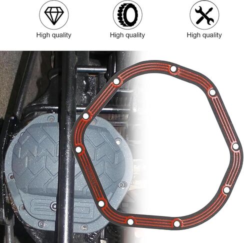 Downhill 1 PC Differential Cover Gasket, Drivetrain Sealing Lube Locker Cover, Differential Gasket Replace Part OE#DLLR-D044, Compatible with JEEP FORD GMC Axle Dana 60 50 70 (Red) in Saudi Arabia
