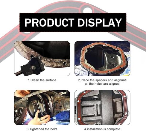 Downhill 1 PC Differential Cover Gasket, Drivetrain Sealing Lube Locker Cover, Differential Gasket Replace Part OE#DLLR-D044, Compatible with JEEP FORD GMC Axle Dana 60 50 70 (Red) in Saudi Arabia
