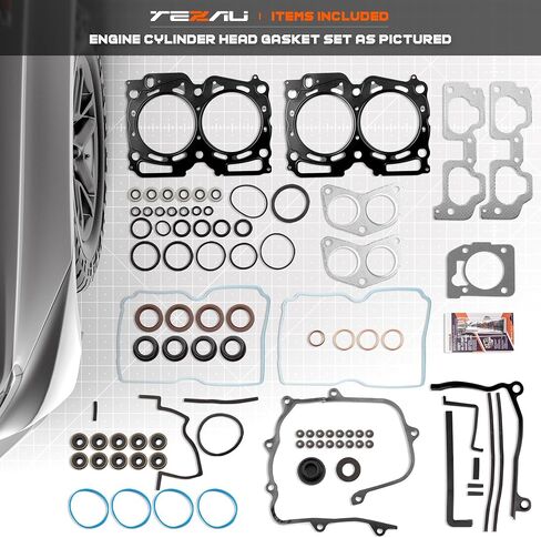 LS Gasket مجموعة مع براغي لعام 1999-2003 Subaru Forester Legacy Outback Impreza Baja 2.5L SOHC ، رقم الجزء المتبادل HS26170PT-1 ES72212 ، مجموعة حشية محرك الأسطوانة لرمز المحرك EJ25 in Kuwait