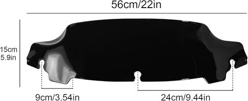 5 في Wave Motorcycle Windshield لـ Harley Davidson Touring Electra Glide و Street Glide و Ultra Limited و Tri Glide Models 2014-2023 in Kuwait