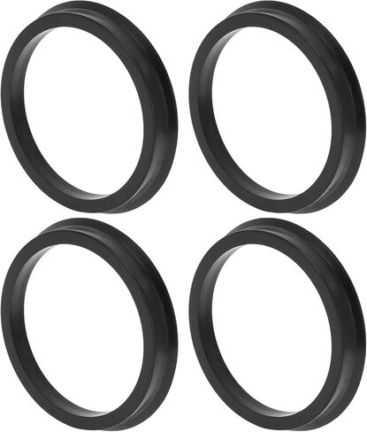 Car Wheel Hub Centric Rings Wheels Center Shaft Shock Absorbing Hubrings Durable Polycarbonate OD 65.1mm to ID 56.1mm 4 Pcs Black Durable Material in Saudi Arabia