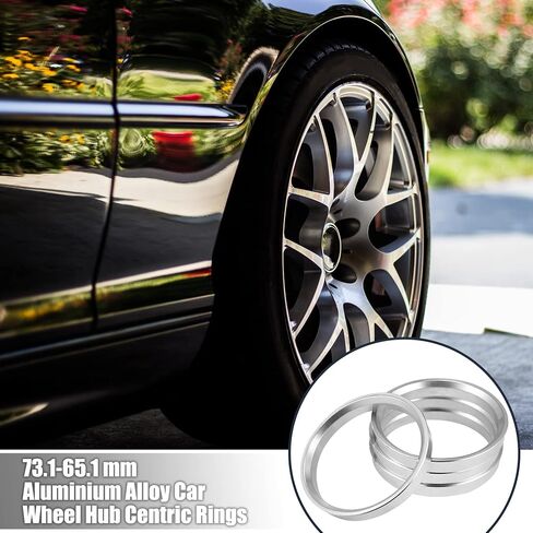 X AUTOHAUX 4pcs OD 73.1mm to ID 65.1mm Aluminum Alloy Hub Centric Rings Wheel Bore Center Spacer in Saudi Arabia