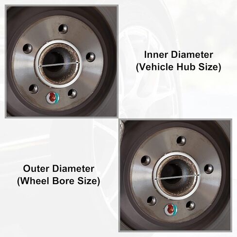X AUTOHAUX 4pcs OD 73.1mm to ID 65.1mm Aluminum Alloy Hub Centric Rings Wheel Bore Center Spacer in Saudi Arabia